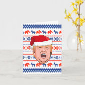 KERSTMIS VAN DONALD TRUMP KAART (Gele Bloem)