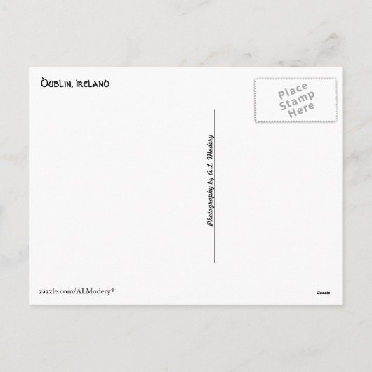 Kerstmis van Dublin Feestdagenkaart (Achterkant)