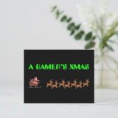 Kerstmis van een Gamer Feestdagenkaart (Staand voorkant)