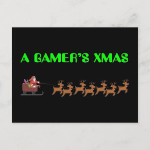 Kerstmis van een Gamer Feestdagenkaart