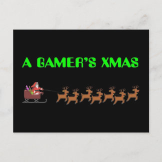 Kerstmis van een Gamer Feestdagenkaart