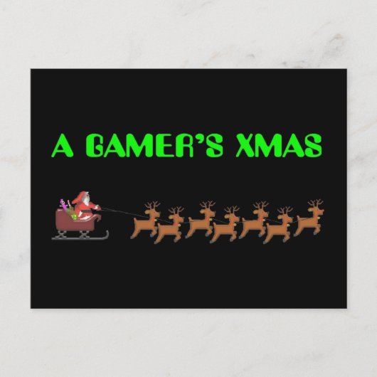 Kerstmis van een Gamer Feestdagenkaart (Voorkant)