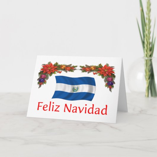 Kerstmis van El Salvador Feestdagen Kaart (Voorkant)