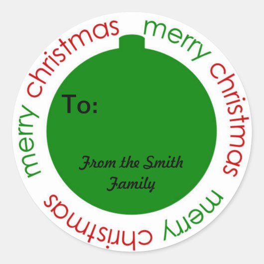 Kerstmis van en naar stickers (Voorkant)