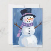 Kerstmis van Frosty de Sneeuwman Feestdagenkaart (Voorkant)