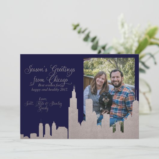 Kerstmis van Gorsky 2016 Feestdagenkaart (Staand voorkant)