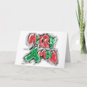 Kerstmis van Graffiti Feestdagen Kaart