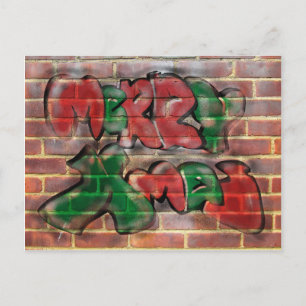 Kerstmis van Graffiti Feestdagenkaart