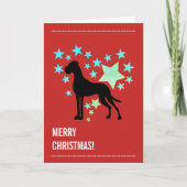 Kerstmis van great dane kaart (Voorkant)