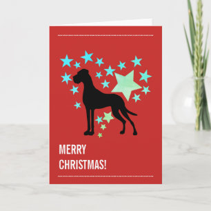 Kerstmis van great dane kaart