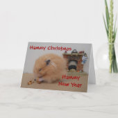 Kerstmis van Hammy Feestdagen Kaart (Voorkant)