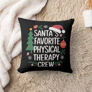 Kerstmis van het favoriete fysieke therapie team v kussen