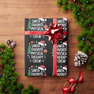 Kerstmis van het favoriete fysiotherapie team van  cadeaupapier