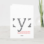 Kerstmis van het Glas in lood van het Gezoem van Feestdagen Kaart (Achterkant)