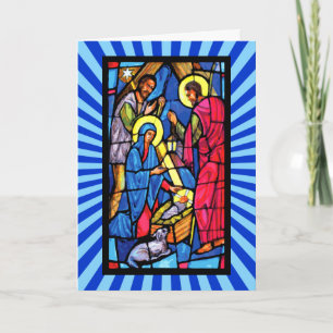 Kerstmis van het Glas in lood van het Gezoem van Feestdagen Kaart