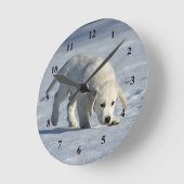 Kerstmis van het golden retriever ronde klok (Hoek)