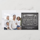 Kerstmis van het Heilige Schrift van het bord Feestdagenkaart (Voorkant)