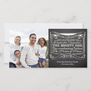 Kerstmis van het Heilige Schrift van het bord Feestdagenkaart