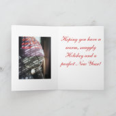 Kerstmis van het kat feestdagen kaart (Binnen)