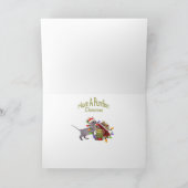 Kerstmis van het Katje van Sphynx met Kerstman Feestdagen Kaart (Binnen)