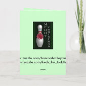 Kerstmis van het kegelen feestdagen kaart (Achterkant)