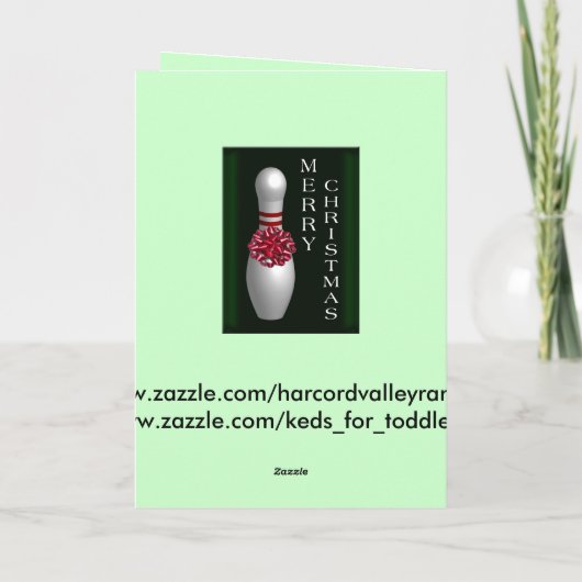 Kerstmis van het kegelen feestdagen kaart (Achterkant)