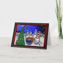 Kerstmis van het kegelen feestdagen kaart