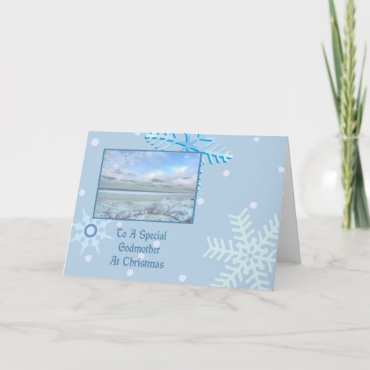 Kerstmis van het Meer van de Winter van de meter Feestdagen Kaart (Voorkant)