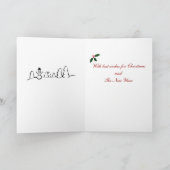 Kerstmis van het Meisje van Kokeshi Feestdagen Kaart (Binnen)