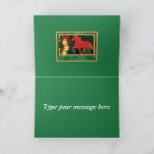 Kerstmis van het Paard van de Berg van de Klokken Feestdagen Kaart (Binnen)