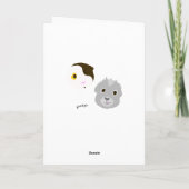 Kerstmis van het proefkonijn feestdagen kaart (Achterkant)