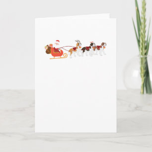 Kerstmis van het Rendier van de Hond van de Kaart