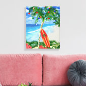 Kerstmis van het strand canvas afdruk (Insitu (Woonkamer))