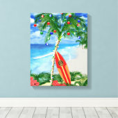 Kerstmis van het strand canvas afdruk (Insitu (Houten vloer))
