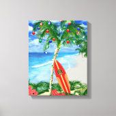 Kerstmis van het strand canvas afdruk (Voorkant)