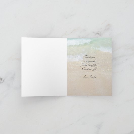 Kerstmis van het strand dankt u de Kaart van het (Binnen)