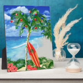 Kerstmis van het strand fotoplaat (Zijkant)