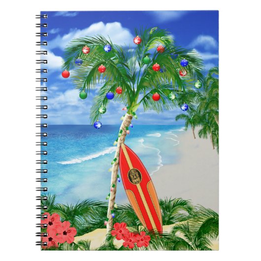 Kerstmis van het strand notitieboek (Voorkant)