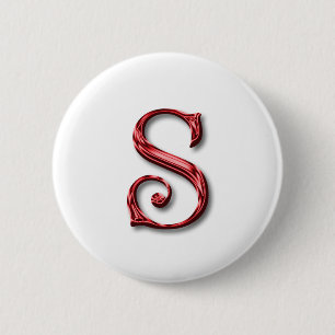 Kerstmis van het Vakantie van de Brief S van het Ronde Button 5,7 Cm