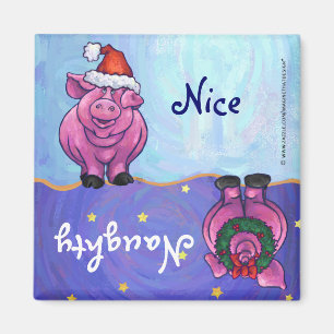 Kerstmis van het varken magneet