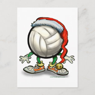 Kerstmis van het volleyball feestdagenkaart
