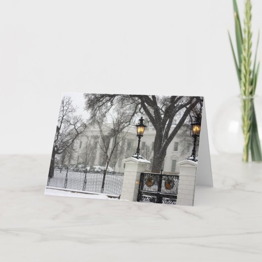 Kerstmis van het Witte Huis Feestdagen Kaart (Voorkant)