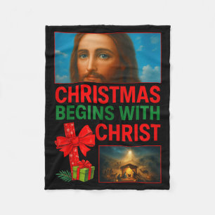 Kerstmis van Hugvyn begint met het kruis van Chris Fleece Deken