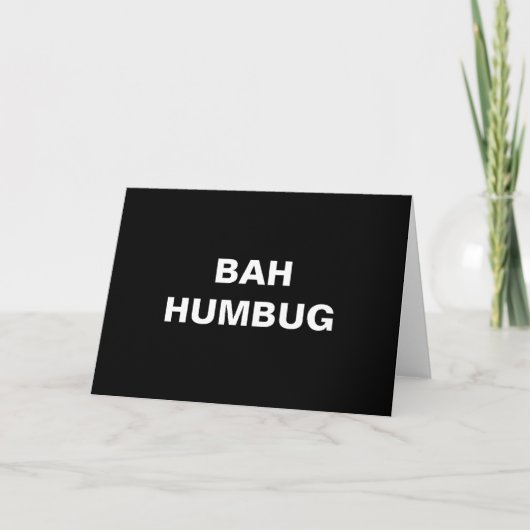 Kerstmis van Humbug van Bah Feestdagen Kaart (Voorkant)