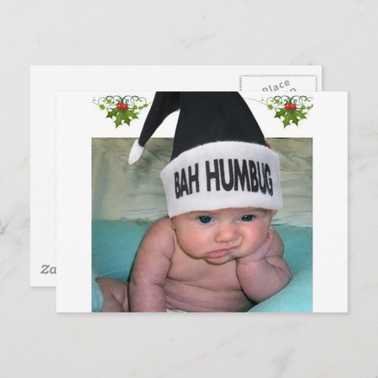 Kerstmis van Humbug van Bah zuigt!! Feestdagenkaart (Voorkant / Achterkant)