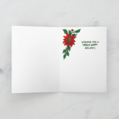 Kerstmis van Idaho Westerne Boot Holiday Card Feestdagen Kaart (Binnen)