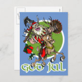 Kerstmis van Juli van de god Feestdagenkaart (Voorkant / Achterkant)