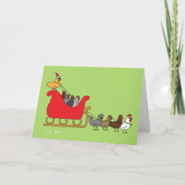 Kerstmis van kippen feestdagen kaart