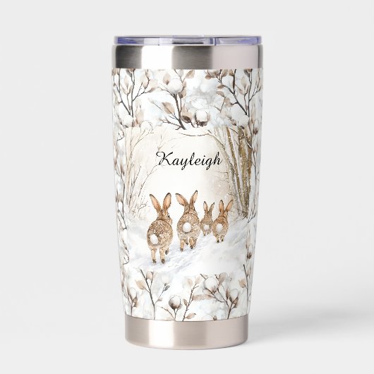 Kerstmis van Konijnen Geïsoleerde Drinkbeker (Voorkant)