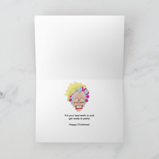 Kerstmis van kunstgebits feestdagen kaart (Binnen)